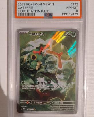 Pokemon PSA 8 Caterpie 172/165 set Mew 151 Ita