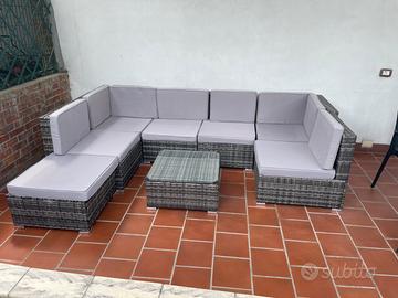 Salottino in rattan da esterno
