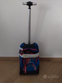Spiderman Blu Grande Zaino Trolley con 2 Ruote