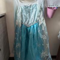 Vestito carnevale costume Elsa Frozen 9-10 anni