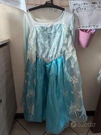 Vestito carnevale costume Elsa Frozen 9-10 anni