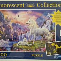 Puzzle 1000 pezzi unicorni fluorescente 