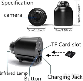 Microcamera spia Audio / Video sorveglianza Wi-Fi