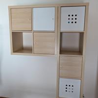 Mobile composizione Ikea Kallax cassetti e ante
