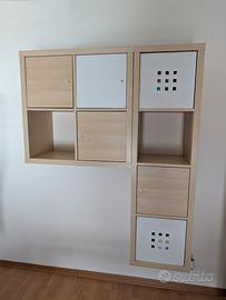 Mobile composizione Ikea Kallax cassetti e ante
