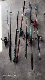 Canne da pesca assortite 