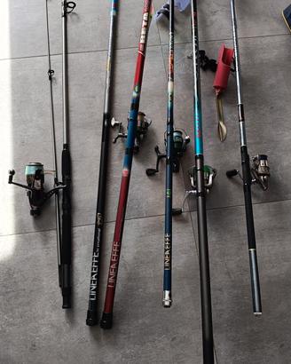 Canne da pesca assortite 