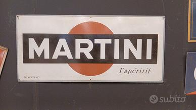 TARGA MARTINI EFFETTO VINTAGE IN METALLO 