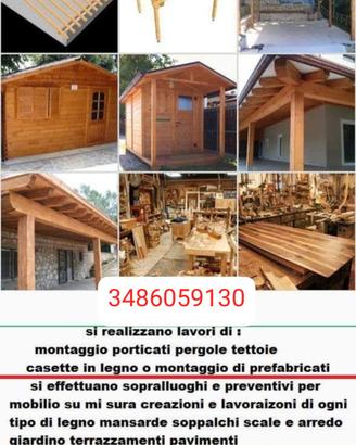 lavorazione in legno e ferro su misura 