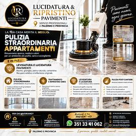 pulizie appartamen  ,lucidatura pavimenti  Palermo