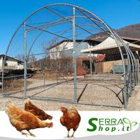 Tunnel pollaio recinto galline rete antistrappo
