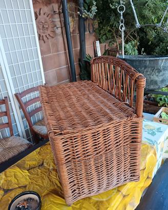 cestone in Vimini intrecciato Vintage Rustico