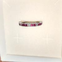 anello veretta con diamanti e rubini