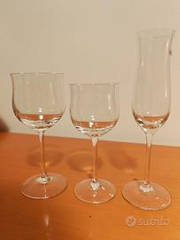 Bicchieri in Cristallo: Acqua + Vino + Flute