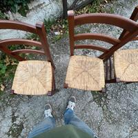 Sedia con seduta in paglia