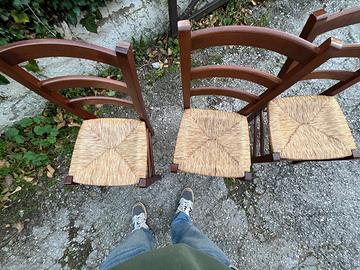 Sedia con seduta in paglia