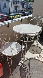 Set Tavolo e 2 Sedie in ferro