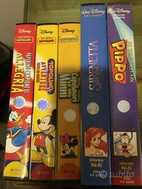 5 videocassette originali walt disney TOPOLINO ECC
