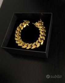 Bracciale Cuban Oro 18k Placcato