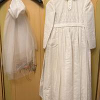 Abito vintage da bambina per la prima comunione