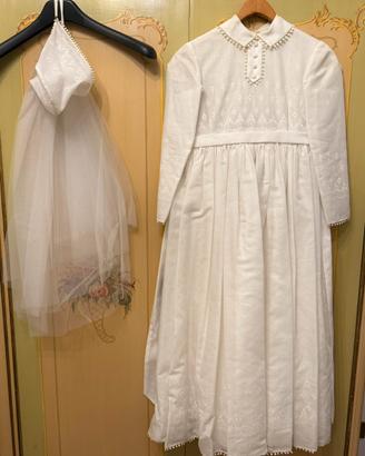 Abito vintage da bambina per la prima comunione