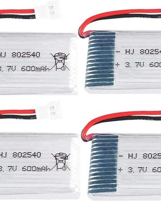 Set 4 Batterie LiPo 3.7V 600mAh per Syma X5, X5C