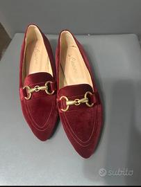 Scarpe mocassini donna in velluto