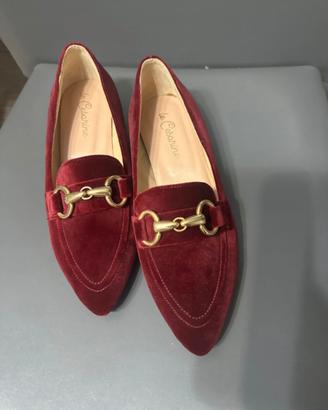 Scarpe mocassini donna in velluto