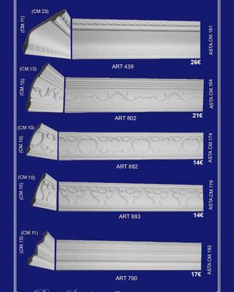 cornici decorative modanature in gesso sgusci vele