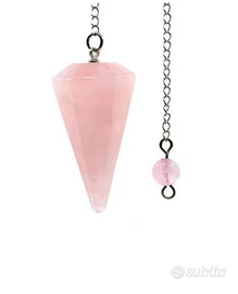 pendolino quarzo rosa per divinazione o radioestes