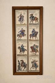 Quadro vintage Ussari imperiali russi cartoline