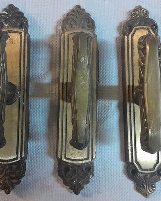 Maniglie in ottone Cremonesi per finestra complete
