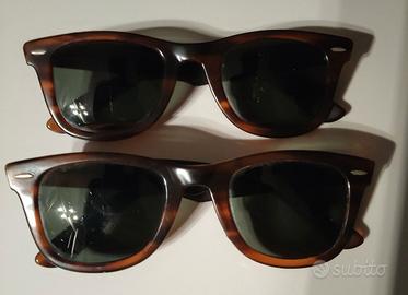 2 Paia di Occhiali da Sole Ray-Ban Wayfarer Tartar