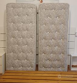 Letto matrimoniale due singoli quasi nuovi+rete