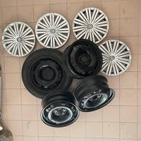 Set 4 cerchi in ferro VW Polo originali 15”+2gomme