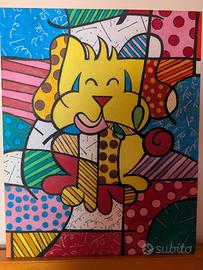 Romero Britto Dog riproduzione artigianale 
