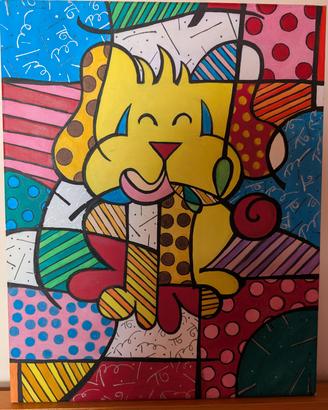 Romero Britto Dog riproduzione artigianale 