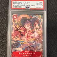 Monkey D. Luffy P-006 V Jump Promo 2022 PSA 10