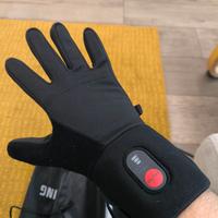 Guanti neri riscaldanti a batteria ciclismo/moto