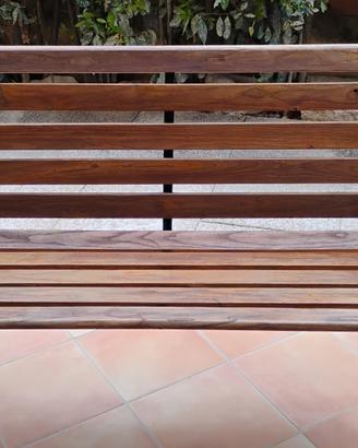 Panchina in legno e ghisa 