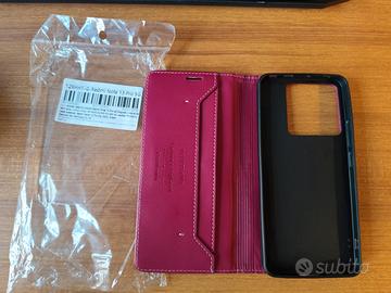 Cover Custodia pelle xiaomi redmi note 13 5g rossa