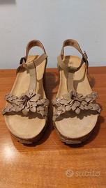 Sandali in pelle zeppa sughero Lumberjack 40