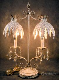 lampada da tavolo vintage shabby chic 64 cm