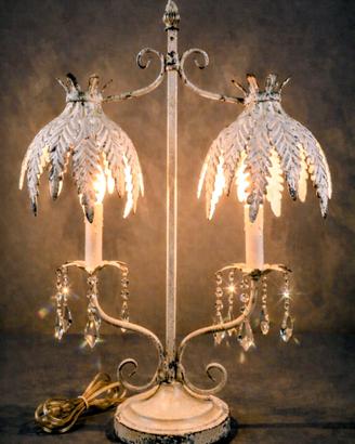 lampada da tavolo vintage shabby chic 64 cm