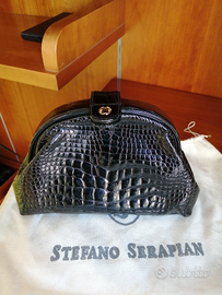 Pochette in coccodrillo Stefano Serapian