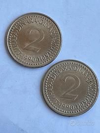 2 Dinara moneta Jugoslavia
