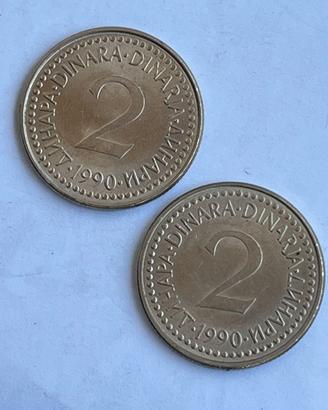 2 Dinara moneta Jugoslavia