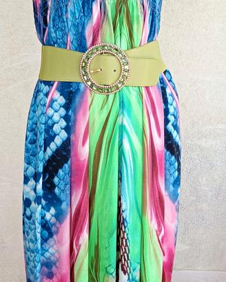 Vestito Lungo Estate Donna Woman Multicolor Maxi D