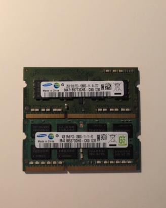 Kit RAM DDR3 SODIMM 6GB (4GB + 2GB) per Portatile