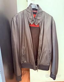 Giacca in Pelle Nera Stewart - Modello Bomber